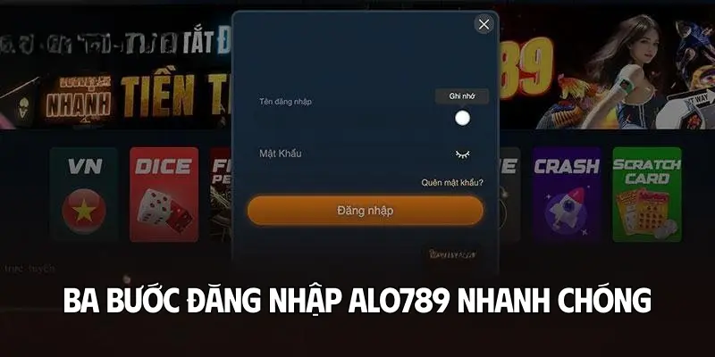 Ba bước đăng nhập ALO789 nhanh chóng